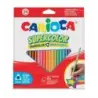 Carioca Supercolor Pack de 24 Lapices de Colores - Cuerpo de Madera Triangular - Colores Intensos y Gran Opacidad - Mina de 3.5m