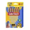 PlayColor Maxi Pack de 6 Lapices de Colores de Punta Gruesa + Sacapuntas - Trazo Extrasuave - Apto para Papel, Carton, Vidrio et