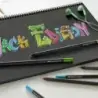 Faber-Castell Black Edition Caja Metalica de 12 Lapices de Colores - Mina Supersuave - Madera Negra - Ideales para Dibujo sobre