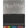 Faber-Castell Black Edition Caja Metalica de 36 Lapices de Colores - Mina Supersuave - Madera Negra - Ideales para Dibujo sobre