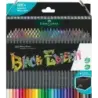 Faber-Castell Black Edition Pack de 100 Lapices de Colores - Mina Supersuave - Madera Negra - Ideales para Dibujo sobre Papel Cl