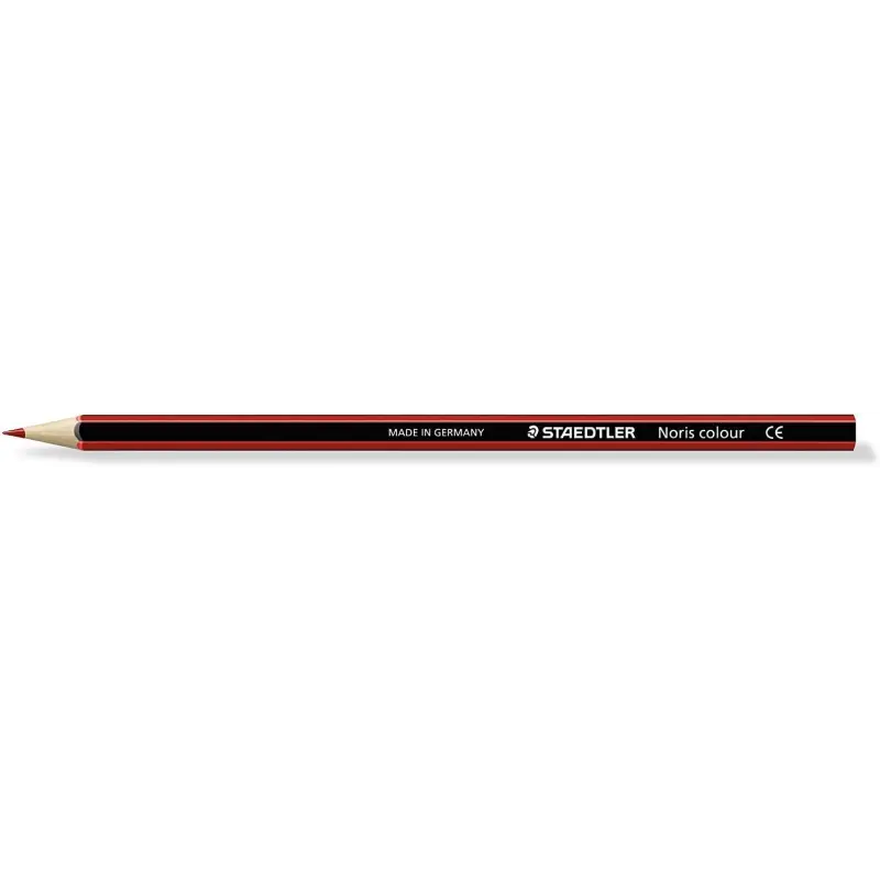 Staedtler Noris Colour 185 Lapiz Hexagonal de Color - Resistencia a la Rotura - Material Wopex - Color Rojo Claro | Ahorro Impri