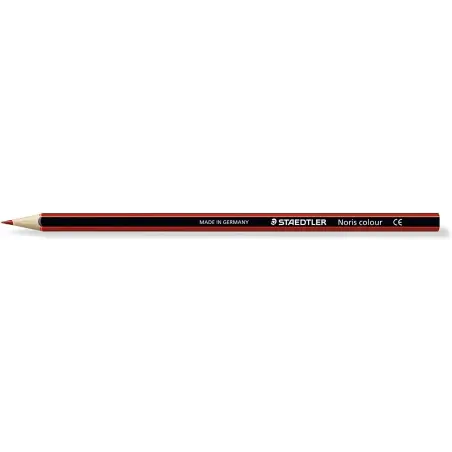 Staedtler Noris Colour 185 Lapiz Hexagonal de Color - Resistencia a la Rotura - Material Wopex - Color Rojo Claro | Ahorro Impri