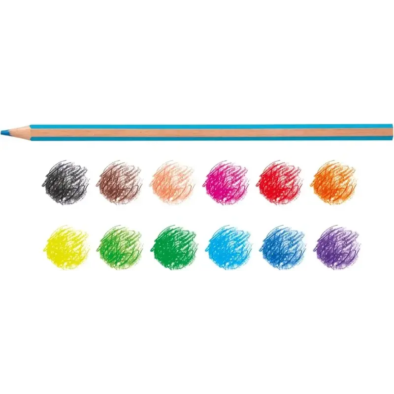 Carioca Supercolor Pack de 12 Lapices de Colores - Cuerpo de Madera Hexagonal - Colores Intensos y Gran Opacidad - Mina de 3.3mm