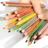 Bic Kids Evolution Stripes Caja de 12 Lapices de Colores Surtidos - Fabricados en Resina - Punta Ultraresistente - Mina Pigmenta
