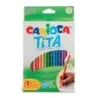 Carioca Tita Pack de 18 Lapices de Resina - Cuerpo Hexagonal - Colores Brillantes y Lavables - Escritura Blanda - Mina Segura y