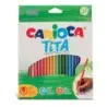 Carioca Tita Pack de 24 Lapices de Resina - Cuerpo Hexagonal - Colores Brillantes y Lavables - Escritura Blanda - Mina Ø 3mm Seg