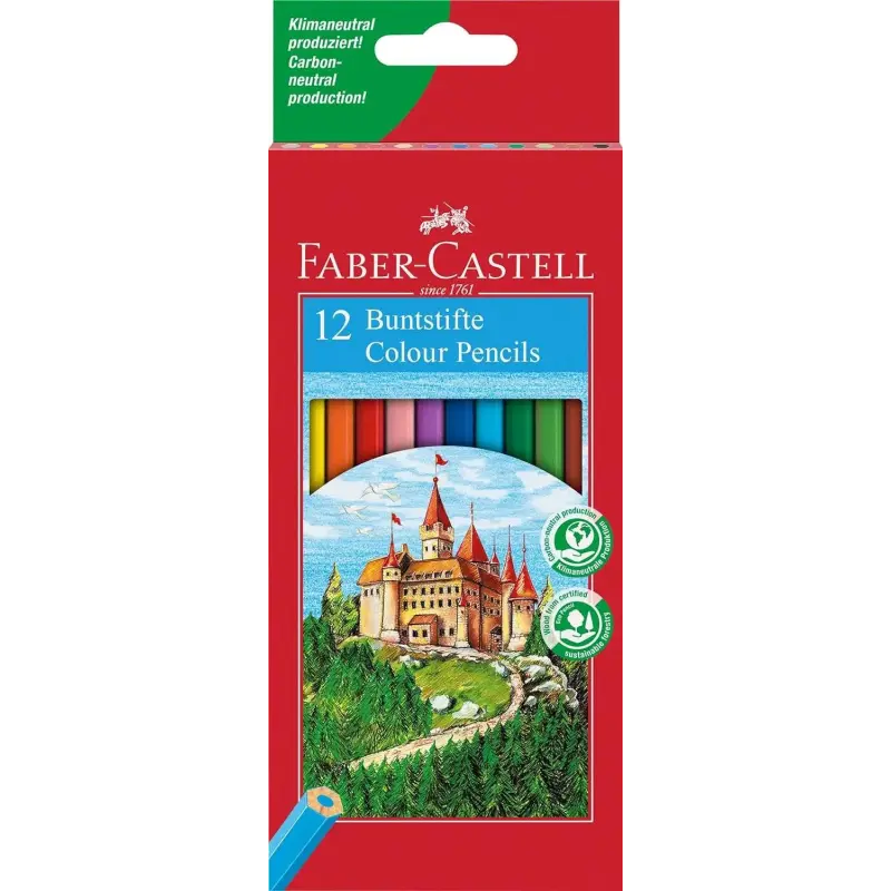 Faber-Castell Classic Colour Pack de 12 Lapices de Colores Hexagonales - Resistencia a la Rotura - Colores Surtidos | Ahorro Imp