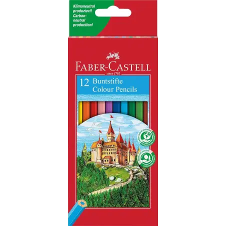 Faber-Castell Classic Colour Pack de 12 Lapices de Colores Hexagonales - Resistencia a la Rotura - Colores Surtidos | Ahorro Imp