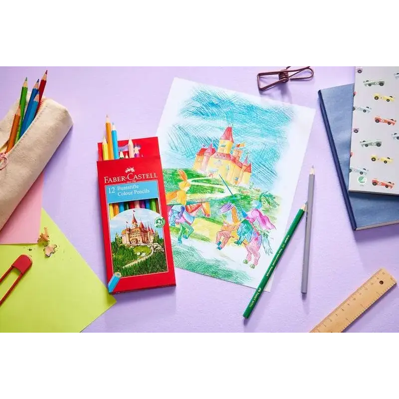 Faber-Castell Classic Colour Pack de 12 Lapices de Colores Hexagonales - Resistencia a la Rotura - Colores Surtidos | Ahorro Imp
