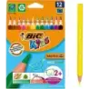 Bic Kids Evolution Triangle Pack de 12 Lapices de Colores Triangulares - Punta Ultraresistente - Sin Madera | Ahorro Imprimiendo