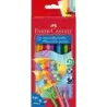 Faber-Castell Classic Colour Acuarelable Pack de 12 Lapices de Colores Hexagonales Acuarelables + Pincel - Resistencia a la Rotu