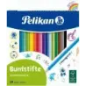 Pelikan Caja de 24 Lapices de Colores Hexagonales Lacados - Mina Antirotura - FSC | Ahorro Imprimiendo
