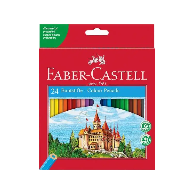 Faber-Castell Classic Colour Pack de 24 Lapices de Colores Hexagonales - Resistencia a la Rotura - Colores Surtidos | Ahorro Imp