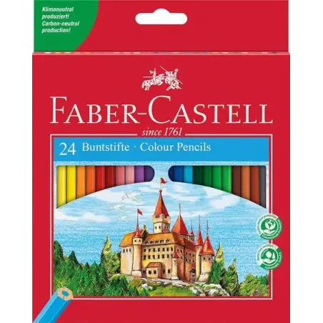 Faber-Castell Classic Colour Pack de 24 Lapices de Colores Hexagonales - Resistencia a la Rotura - Colores Surtidos | Ahorro Imp