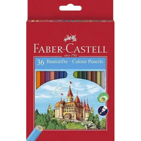 Faber-Castell Classic Colour Pack de 36 Lapices de Colores Hexagonales - Resistencia a la Rotura - Colores Surtidos | Ahorro Imp