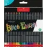 Faber-Castell Black Edition Pack de 24 Lapices de Colores - Mina Supersuave - Madera Negra - Ideales para Dibujo sobre Papel Cla