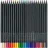 Faber-Castell Black Edition Pack de 24 Lapices de Colores - Mina Supersuave - Madera Negra - Ideales para Dibujo sobre Papel Cla