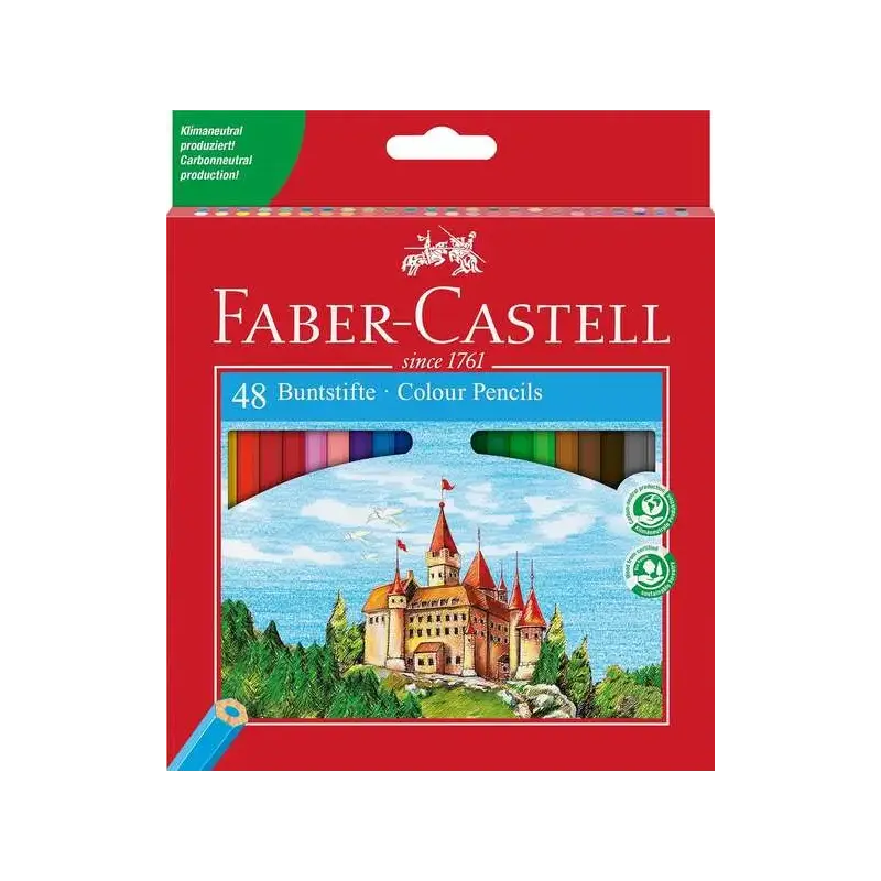 Faber-Castell Classic Colour Pack de 48 Lapices de Colores Hexagonales - Resistencia a la Rotura - Colores Surtidos | Ahorro Imp