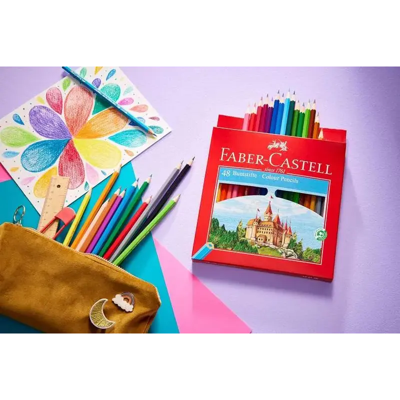 Faber-Castell Classic Colour Pack de 48 Lapices de Colores Hexagonales - Resistencia a la Rotura - Colores Surtidos | Ahorro Imp