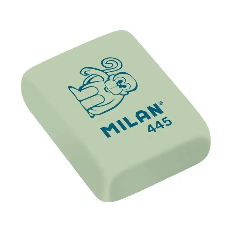 Milan 445 Goma de Borrar Rectangular - Miga de Pan - Caucho Sintetico - Dibujos Infantiles - Colores Surtidos | Ahorro Imprimien