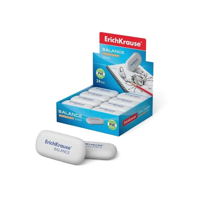 Erichkrause Balance Borrador de Dureza Media - Fabricado de Caucho Termoplastico Hipoalergenico - Ecologico y Moderno - Libre de