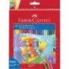 Faber-Castell Classic Colour Acuarelable Pack de 48 Lapices de Colores Hexagonales Acuarelables + Pincel - Resistencia a la Rotu