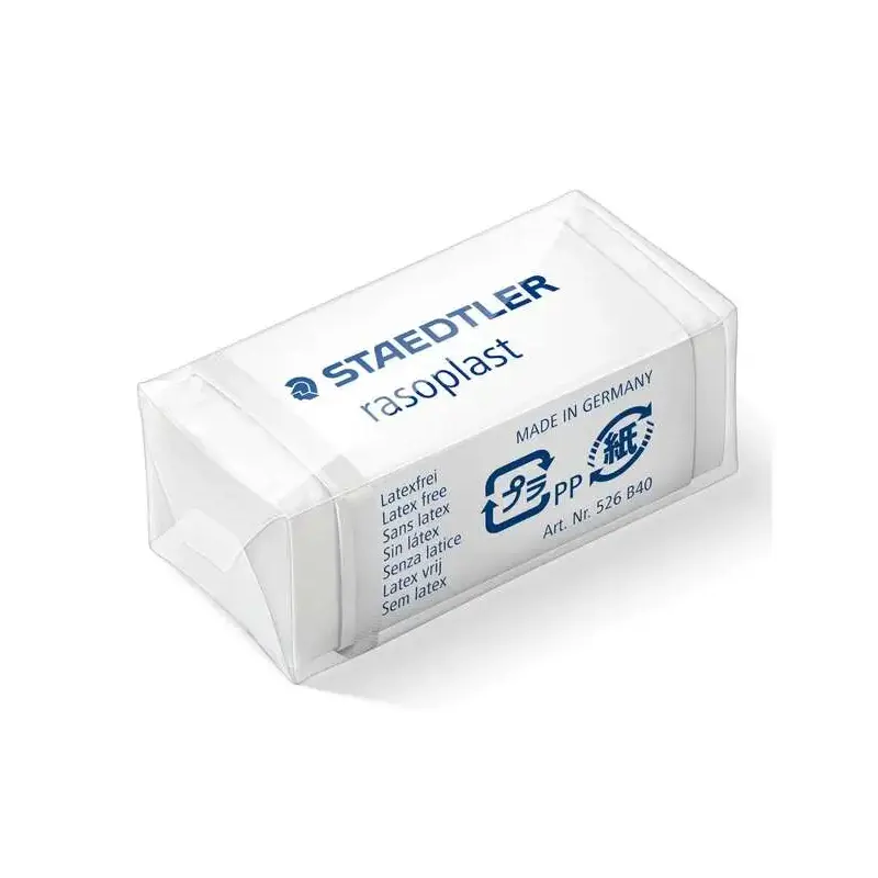 Staedtler Rasoplast 526 B40 Goma de Borrar - Borrado de Alta Calidad - Minimos Residuos - Color Blanco | Ahorro Imprimiendo