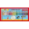 Stabilo Woody 3 en 1 Pack de 18 Lapices de Colores + Sacapuntas + Pincel Nº 8 - Lapiz de Color, Cera y Acuarela, Todo en Uno - M