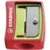 Stabilo Woody 3 en 1 Pack de 18 Lapices de Colores + Sacapuntas + Pincel Nº 8 - Lapiz de Color, Cera y Acuarela, Todo en Uno - M