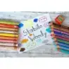 Stabilo Woody 3 en 1 Pack de 18 Lapices de Colores + Sacapuntas + Pincel Nº 8 - Lapiz de Color, Cera y Acuarela, Todo en Uno - M