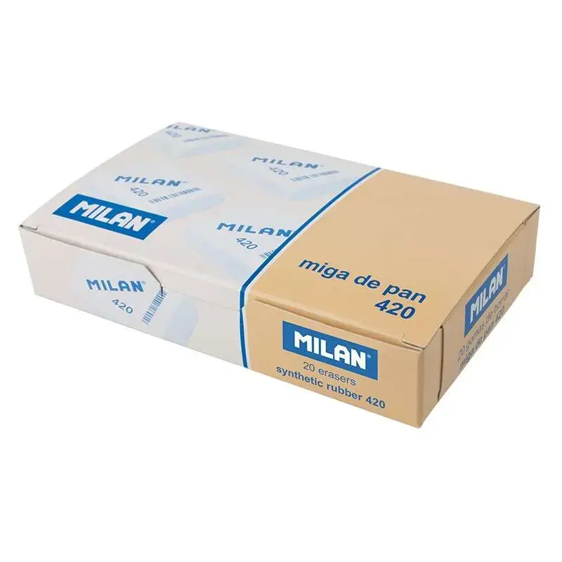 Milan 420 Goma de Borrar Rectangular - Miga de Pan - Suave Caucho Sintetico - Colores Surtidos | Ahorro Imprimiendo