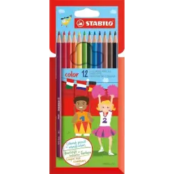Stabilo Color Pack con 12 Lapices de Colores - Mina de 2.5mm - Ideal para el Colegio - Colores Surtidos | Ahorro Imprimiendo