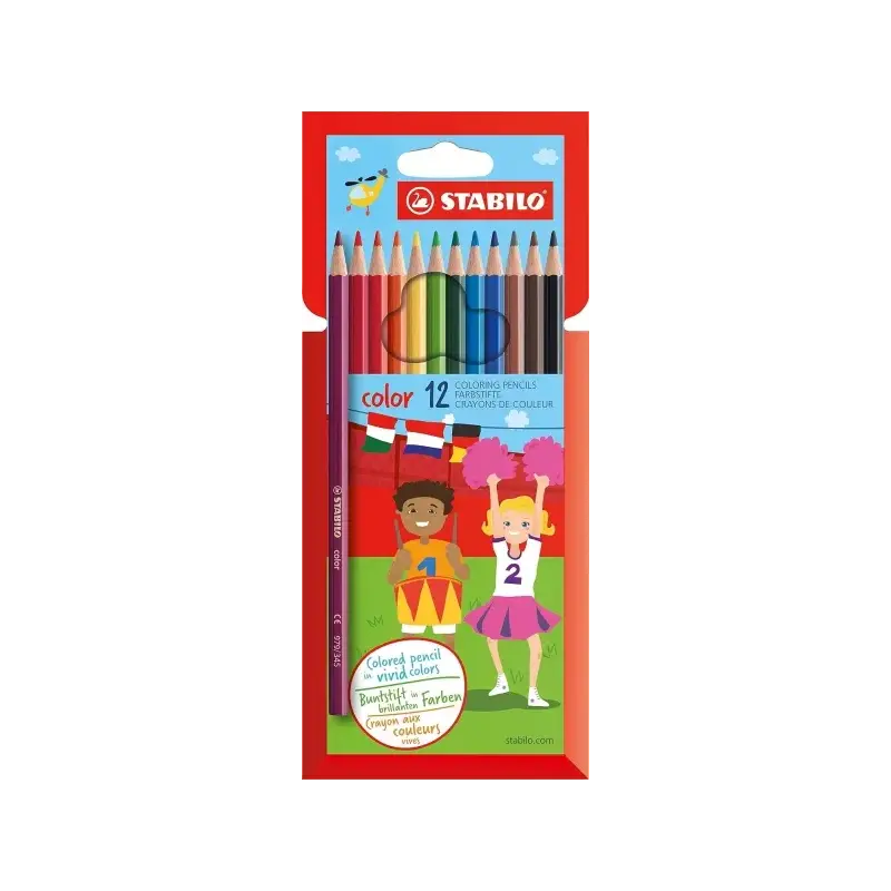 Stabilo Color Pack con 12 Lapices de Colores - Mina de 2.5mm - Ideal para el Colegio - Colores Surtidos | Ahorro Imprimiendo