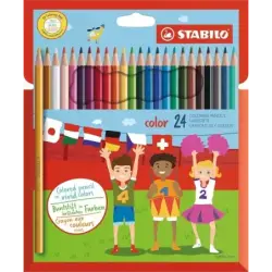 Stabilo Color Pack con 24 Lapices de Colores - Mina de 2.5mm - Ideal para el Colegio - Colores Surtidos | Ahorro Imprimiendo