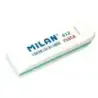 Milan Nata 612 Goma de Borrar Biselada - Plastico - Suave - No Abrasiva - Color Blanco | Ahorro Imprimiendo