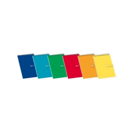 Enri Bloc Espiral 80 Hojas Cuadricula 4x4mm - Tamaño 12º - Ideal para Apuntes - Tapa Blanda en Colores Surtidos | Ahorro Imprimi