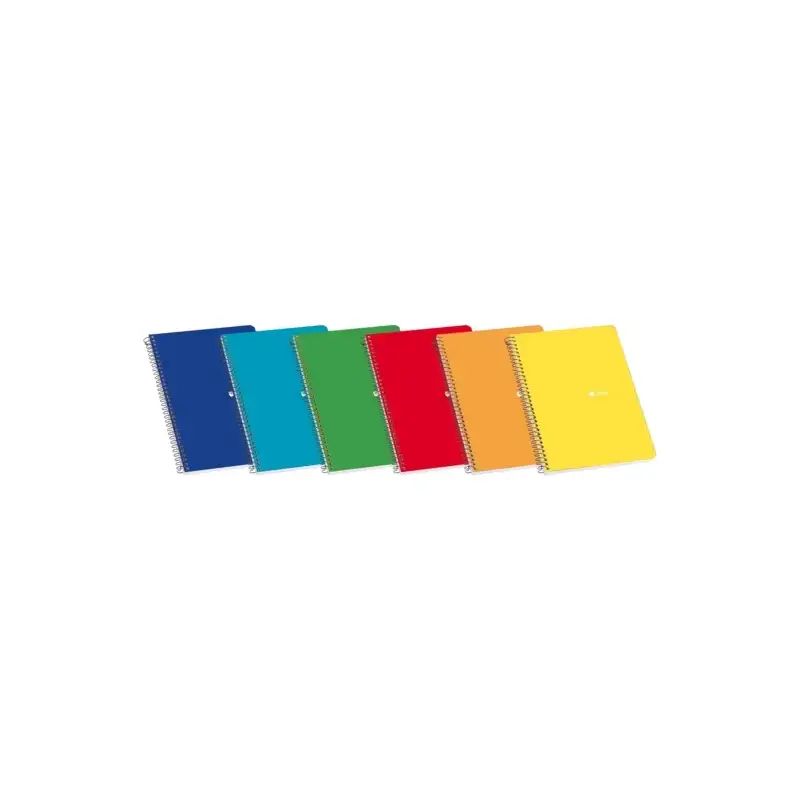 Enri 4º Tapa Dura Cuaderno Espiral 4x4 con Margen - 80 Hojas - Tapa Dura Resistente - Cuadriculado 4x4 con Margen - Espiral de A