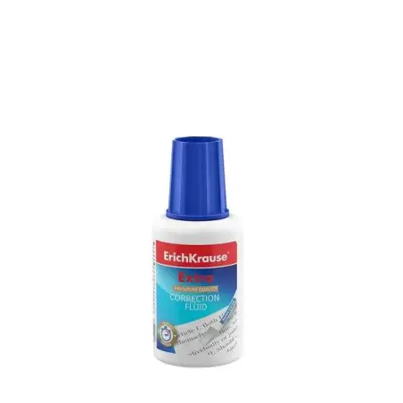 Erichkrause Extra Corrector Liquido con Esponja 20gr - Secado Rapido - Eficiente y Economico - Color Blanco | Ahorro Imprimiendo