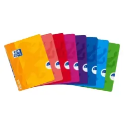 Oxford School Classic Openflex Libreta Grapada A5+ 48 Hojas Pautado 3.5 con Margen - Tapa de Plastico Translucido - Ideal para E