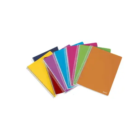 Ancor Classic Stripes Cuaderno Espiral Tamaño Folio Cuadriculado 4x4mm - 80 Hojas 90gr - Tapa de Plastico - Colores Surtidos | A