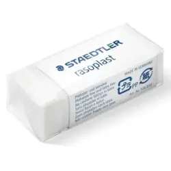 Staedtler Rasoplast 526 B30 Goma de Borrar - Borrado de Alta Calidad - Minimos Residuos - Color Blanco | Ahorro Imprimiendo