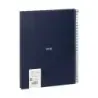 Milan Serie 1918 Cuaderno Espiral Formato A4 Pautado 7mm - 80 Hojas de 95 gr/m2 - Microperforado, 4 Taladros - Color Azul Oscuro