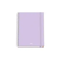 Dohe Serenity Cuaderno Espiral A5 100 Hojas Cuadricula 5mm - Tapa Dura Impresa a todo Color y Plastificada en Brillo - Bandas de