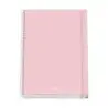 Dohe Serenity Cuaderno Espiral A4 100 Hojas Microperforadas Cuadricula 5mm - Tapa Dura Carton Forrado - Cierre de Goma - Bandas