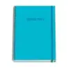 Dohe Colour Vives Cuaderno Espiral A4 100 Hojas Microperforadas Cuadricula 5mm - Tapa Dura Carton Forrado - Cierre de Goma - Ban