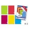 Golden Pack de 5 Cuadernos Espiral Folio 80 Hojas Cuadricula 4x4 - Margen Remarcado - Tapa Normal Plastificada - Colores Surtido
