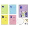 Golden Pack de 5 Cuadernos Asignatura Folio 80 Hojas 90gr Cuadricula 4x4 - Resistente - Tapa Plastica - Ideal para Estudiantes -