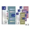 Golden Pack de 6 Cuadernos A4 120 Hojas 90gr Cuadricula 5x5 - 4 Separadores - Tapa Polipropileno - Colores Metalizados Surtidos