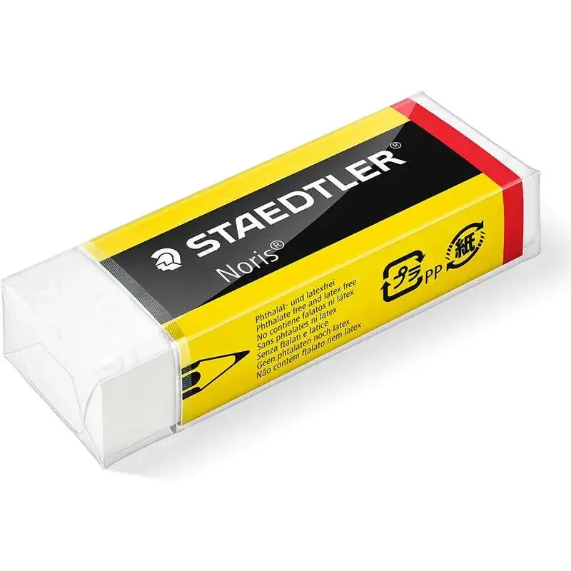 Staedtler Noris 526 N20 Goma de Borrar - Alta Calidad - Minimos Residuos - Color Blanco | Ahorro Imprimiendo